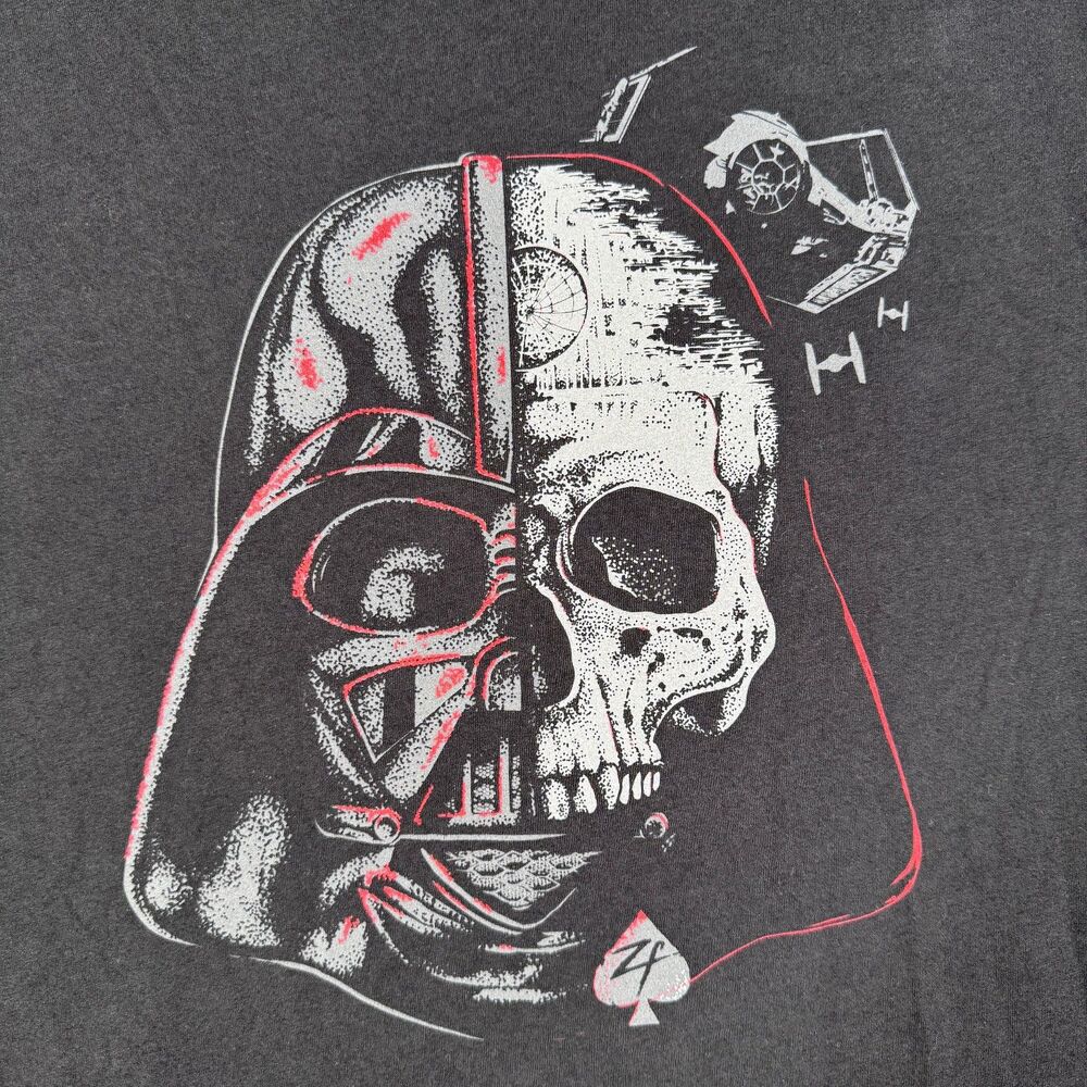 Zero Foxtrot T-Shirt Men Large Black Skull Darth Vader Star Wars